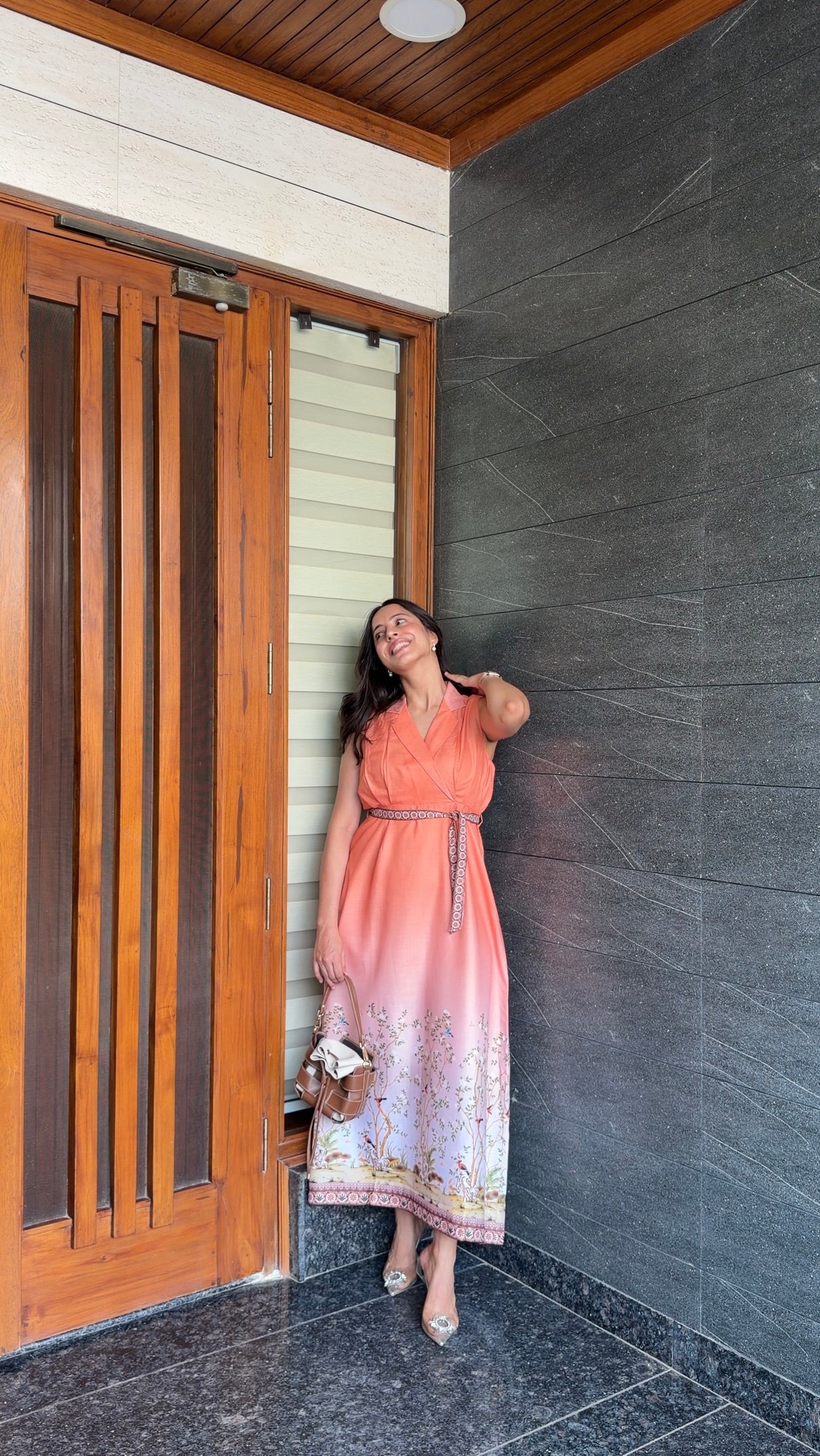 Orange Long dress🧡 - Pure cotton / Orange / S - Allure Armoire