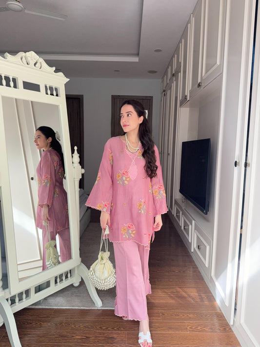 Pink Crochet Mul Set - Allure Armoire