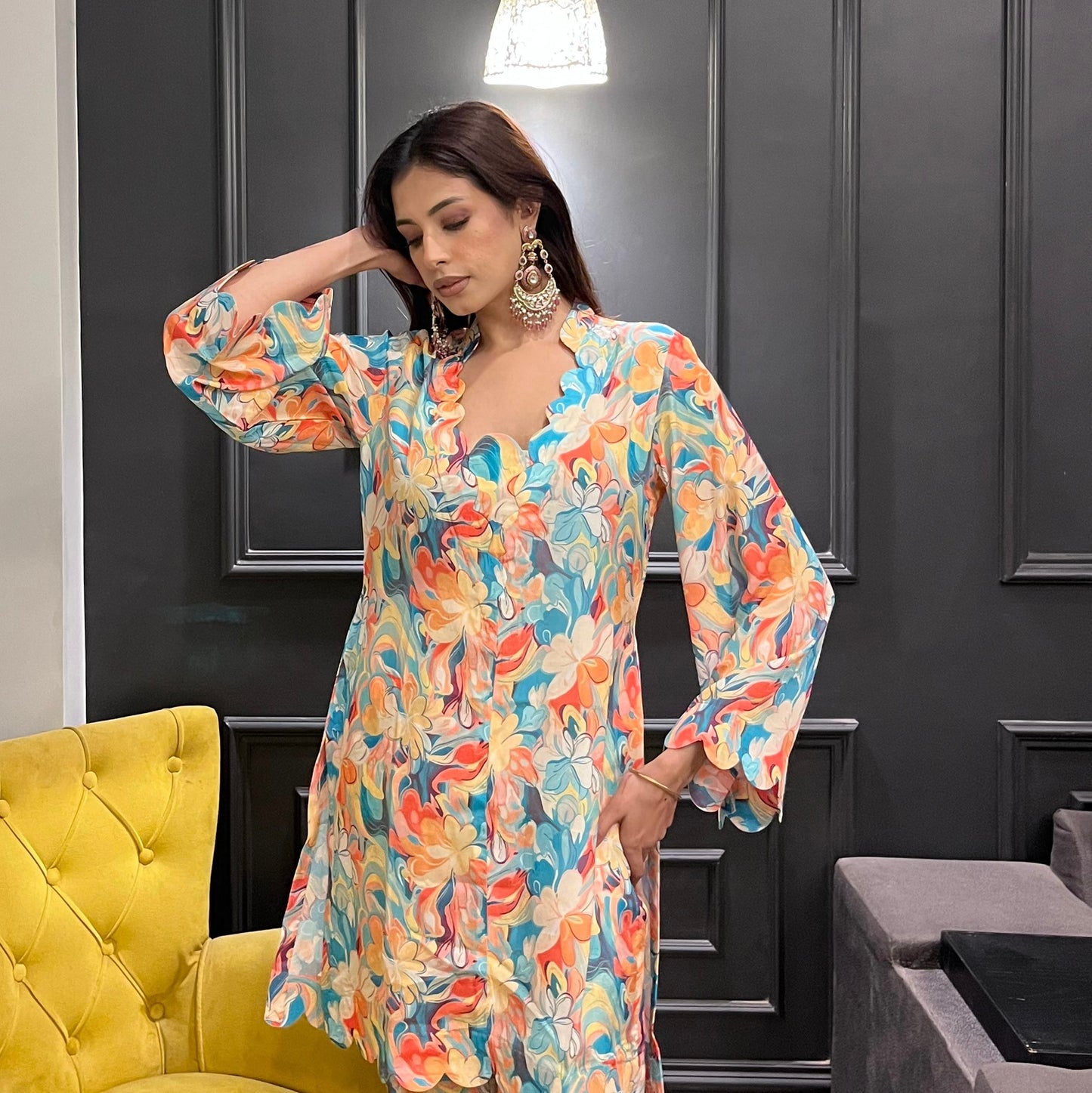 Soft Crepe Printed Coord set