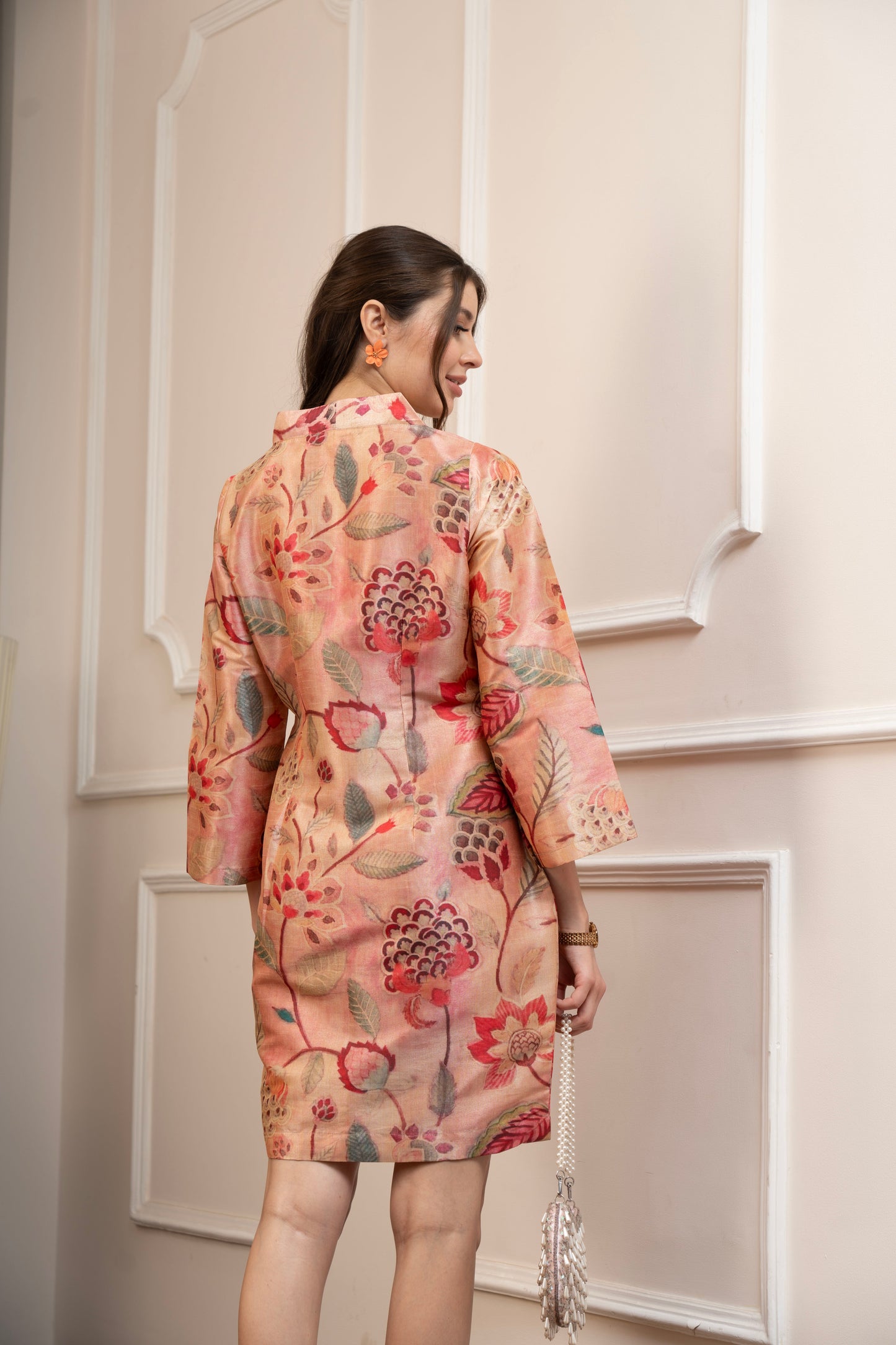 Floral Peach Dress