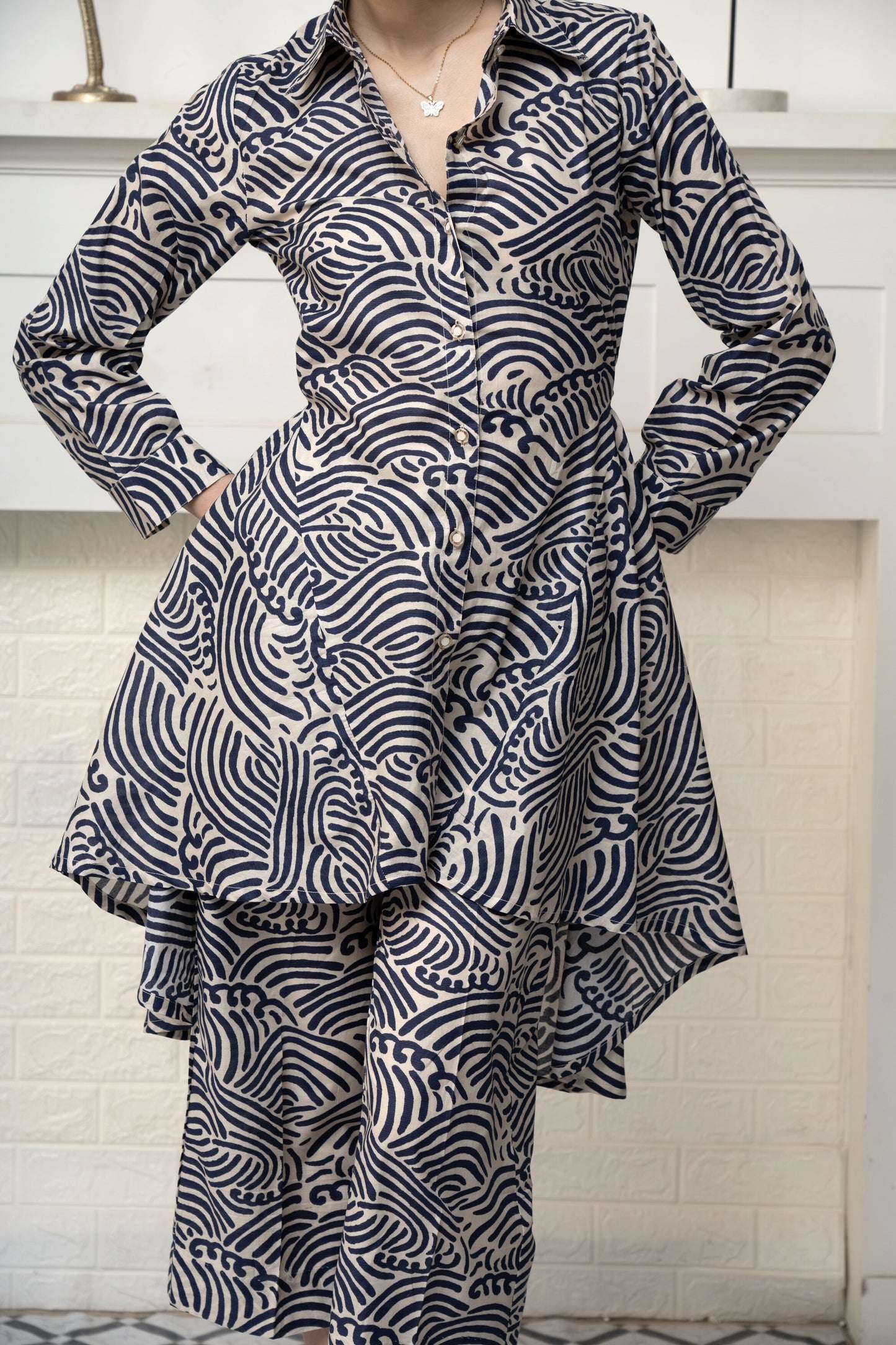 Cotton cobalt blue co-ord set
