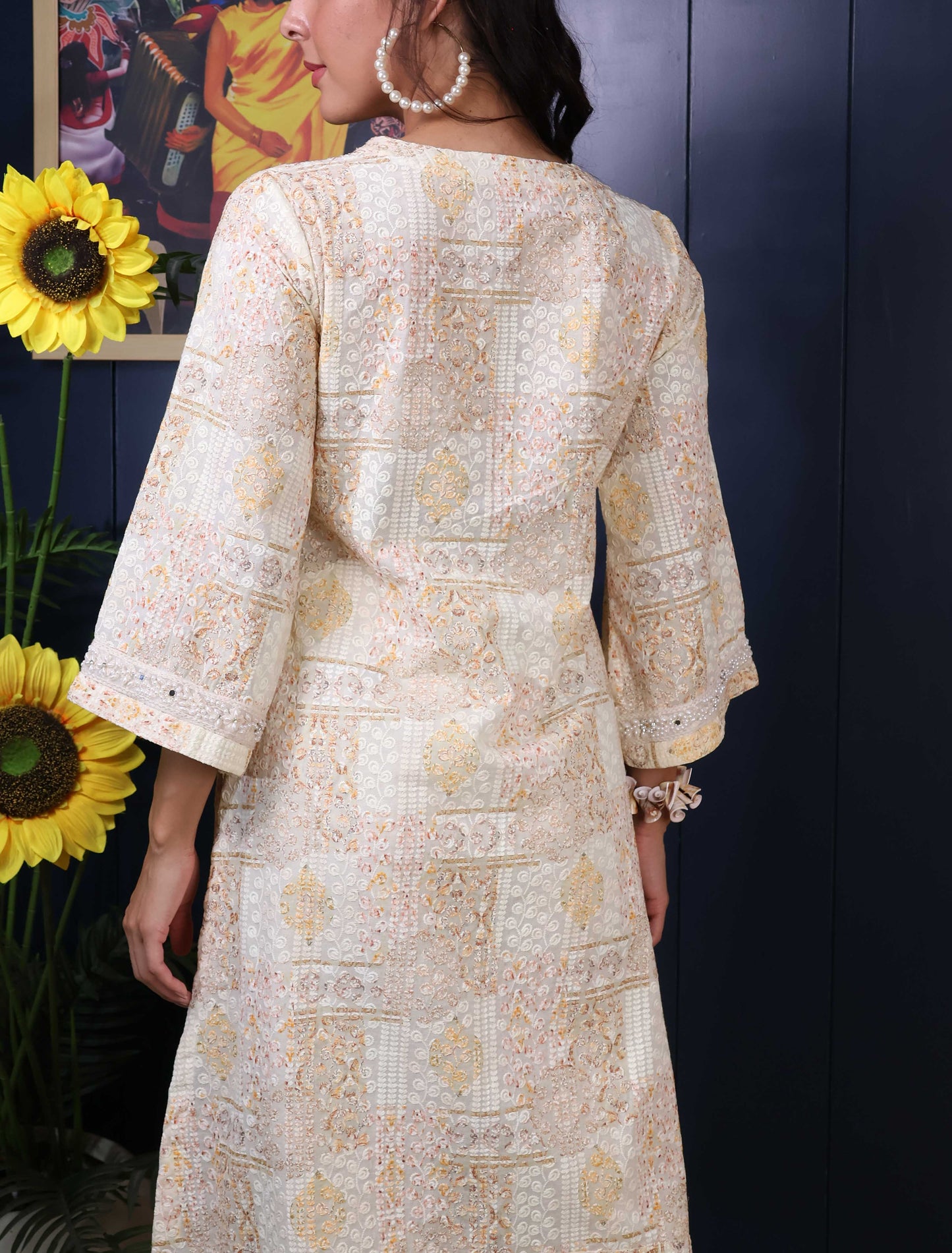 Chicken embroidary Kurta & Pant Set