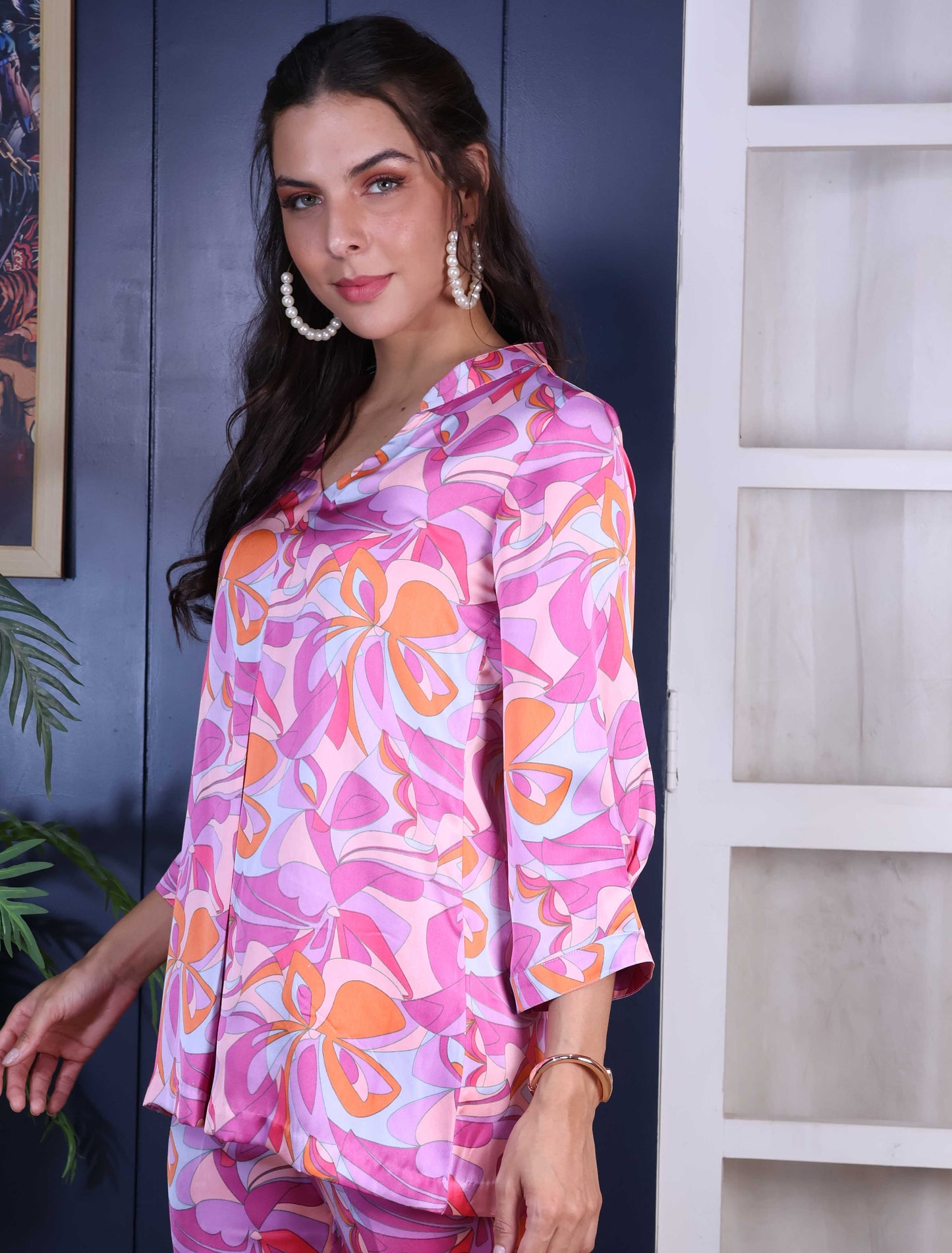 Printed Satin Coord set