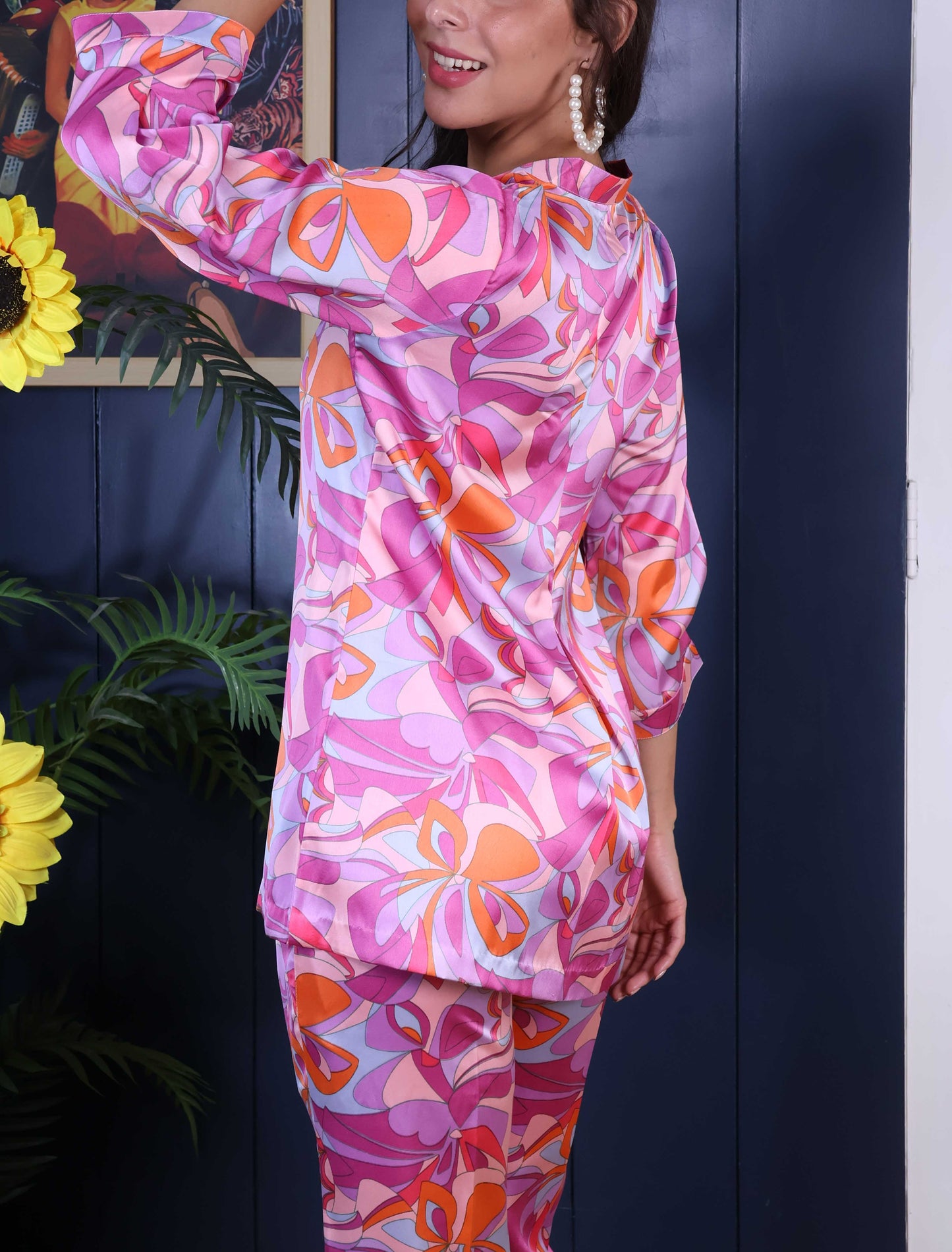 Printed Satin Coord set
