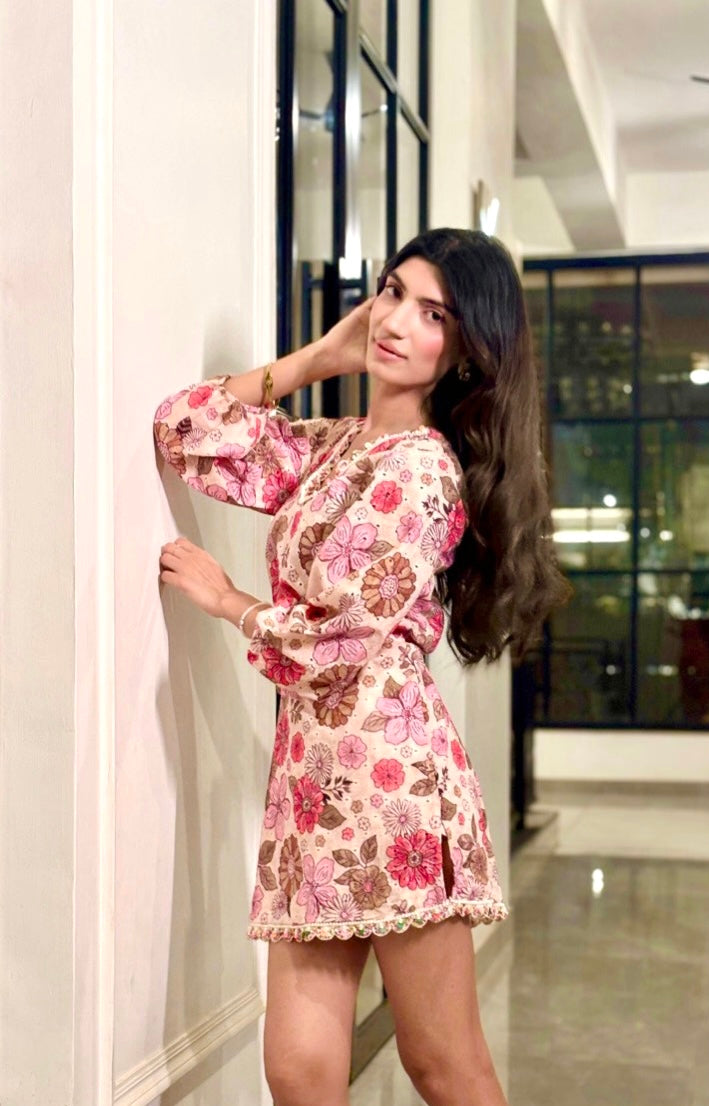 Berry floral dress