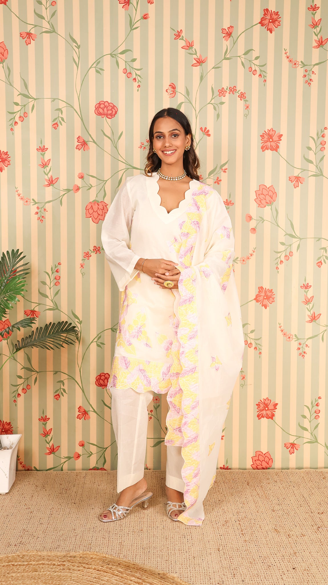 Yellowish Offwhite Suit Set