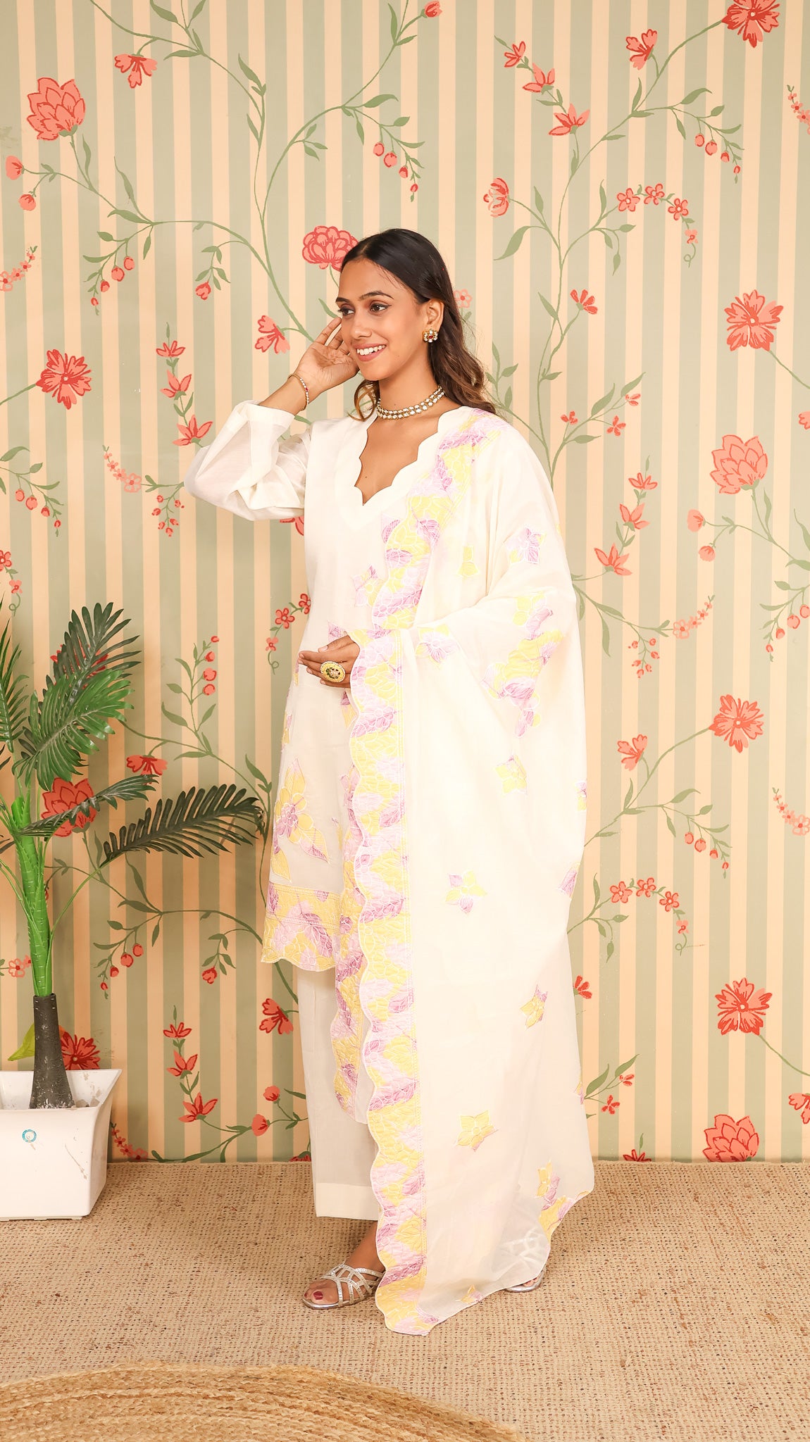 Yellowish Offwhite Suit Set