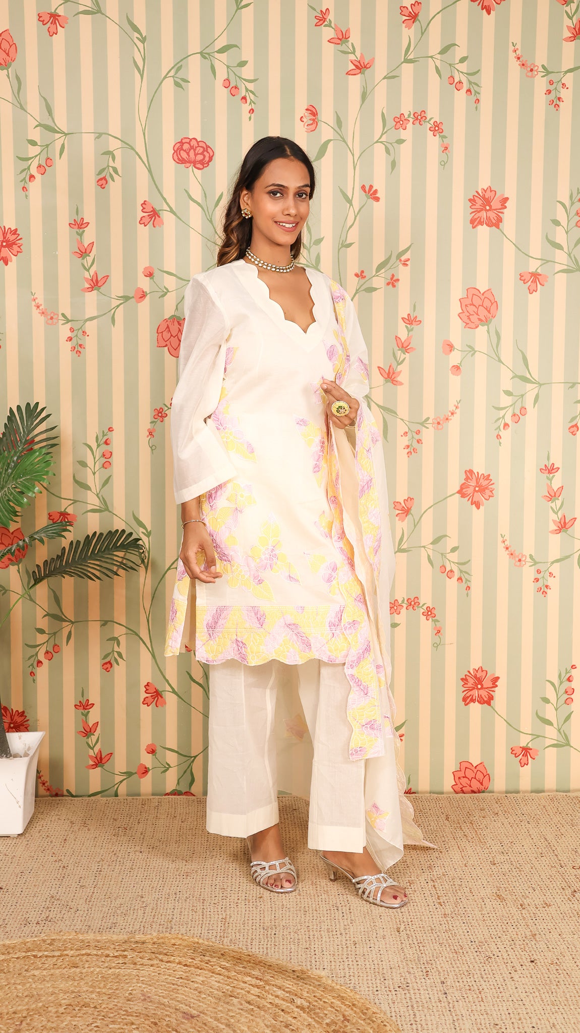 Yellowish Offwhite Suit Set