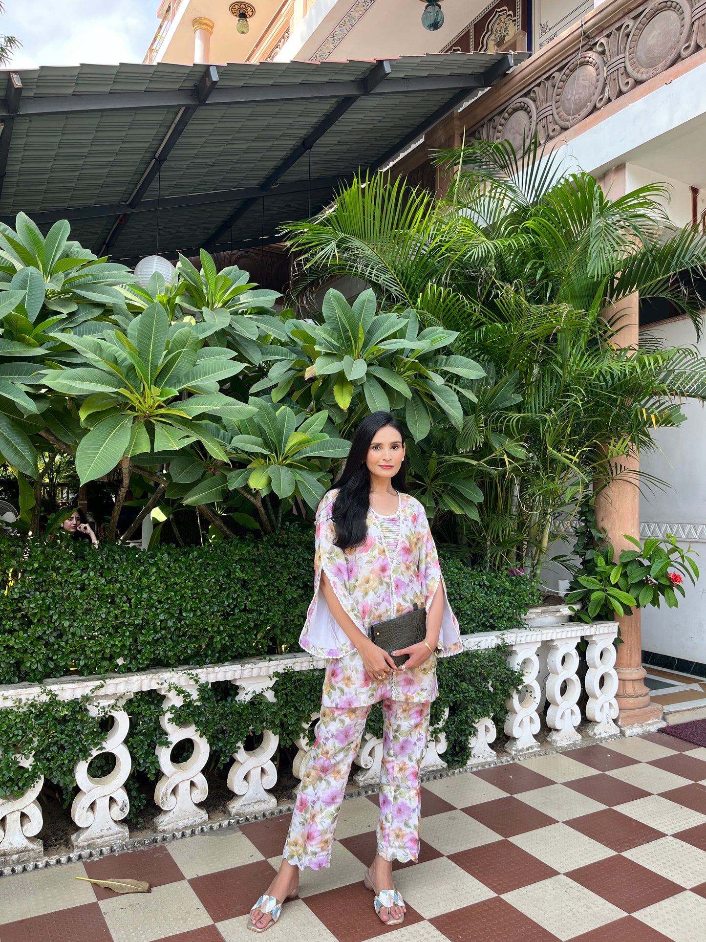 Off white floral coord-set