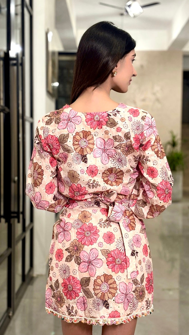 Berry floral dress