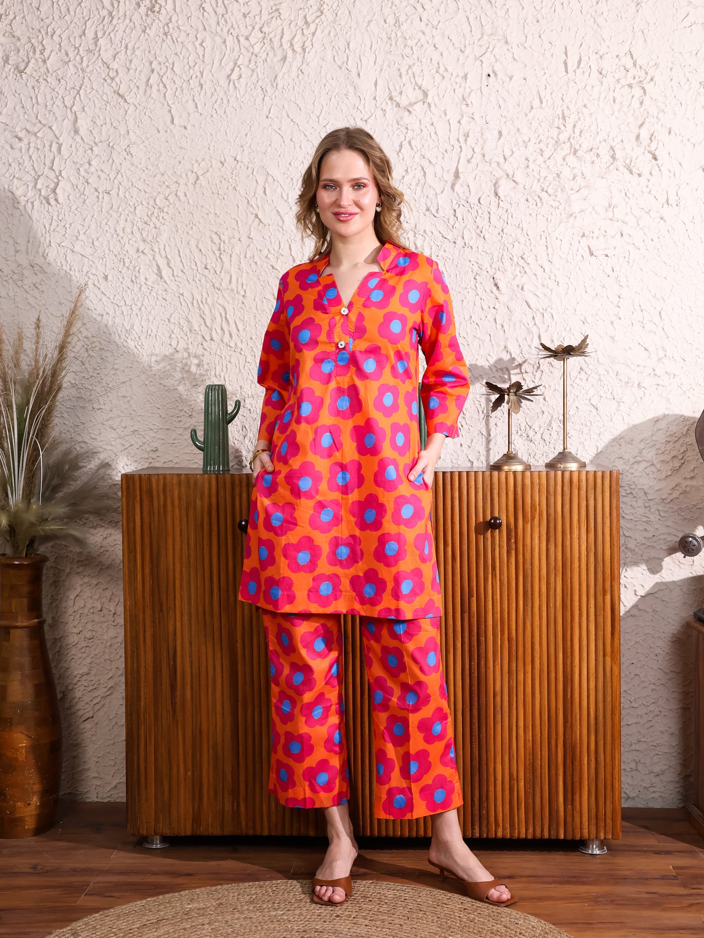 Orange Floral Coordset