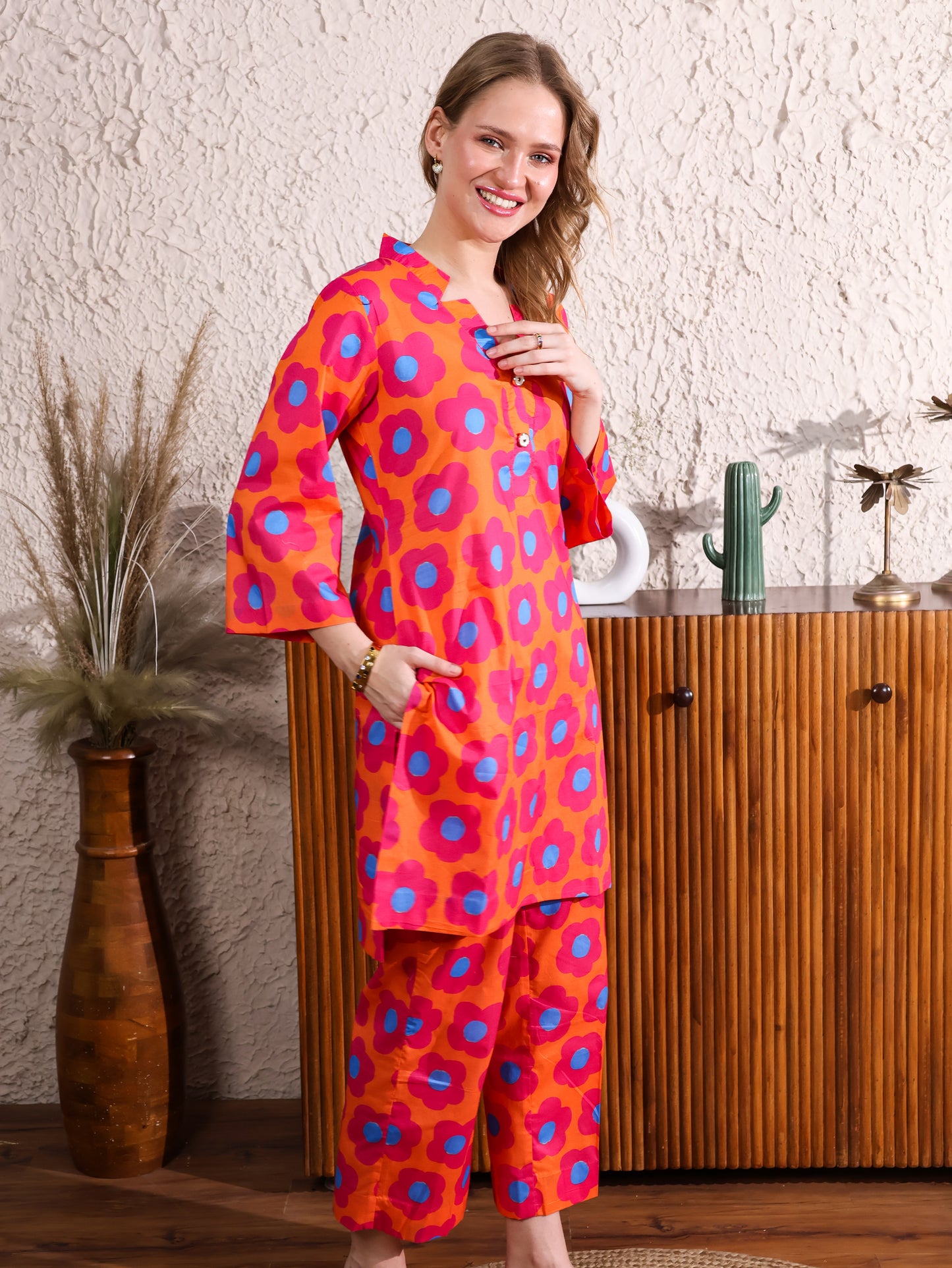 Orange Floral Coordset