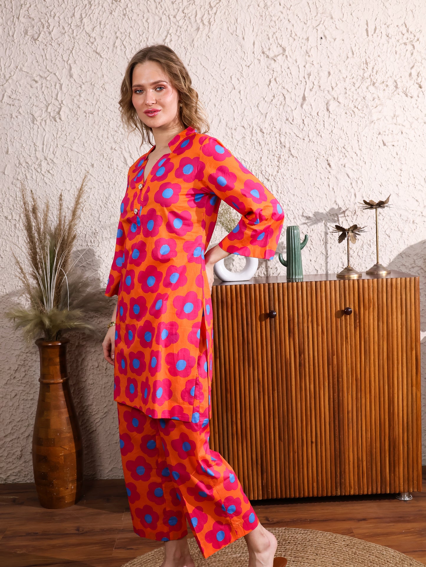 Orange Floral Coordset