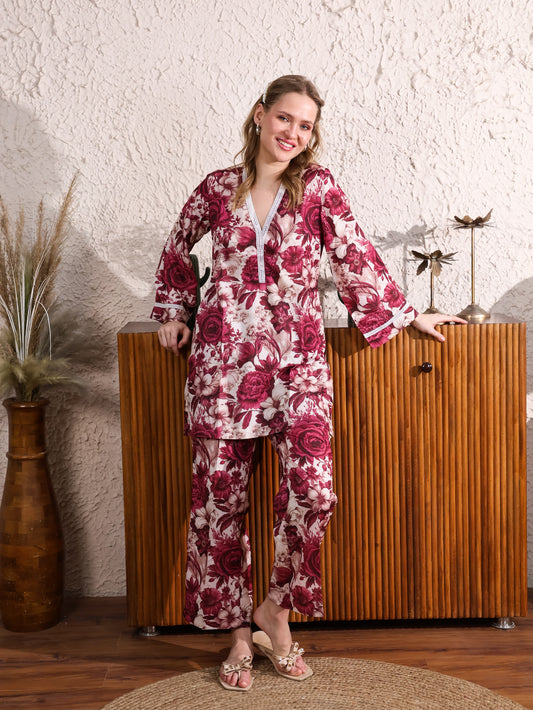 Japanese Cotton Floral Printed Coordset