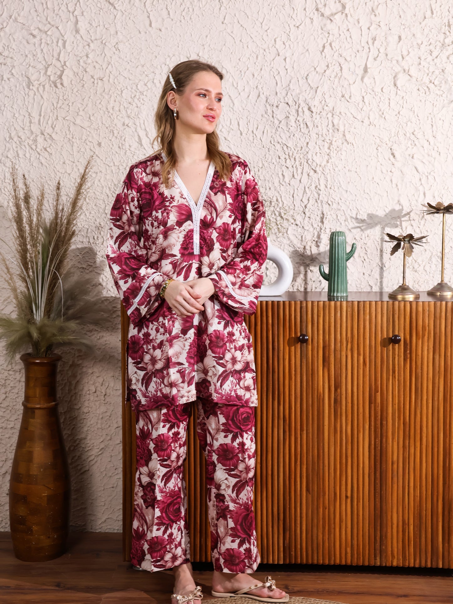 Japanese Cotton Floral Printed Coordset