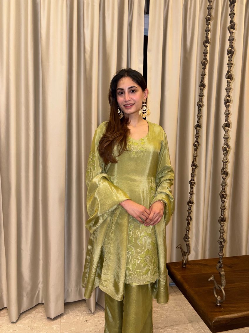 Green Tissue Suit set