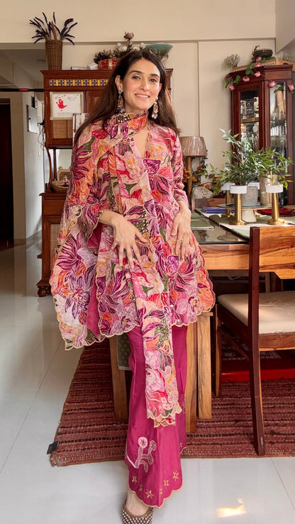 Rani Pink Crepe Set
