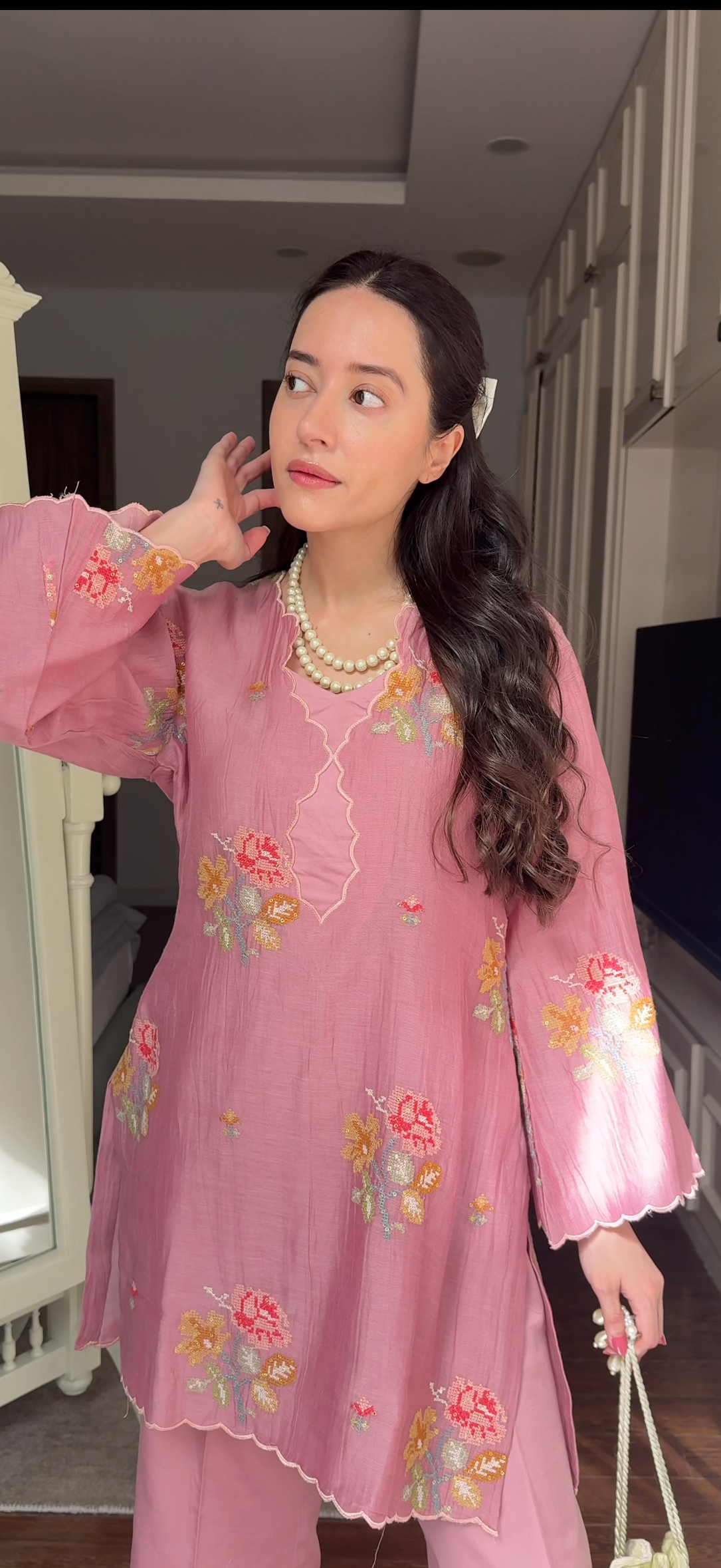 Pink Crochet Mul Set - Pink / S / Cotton - Allure Armoire