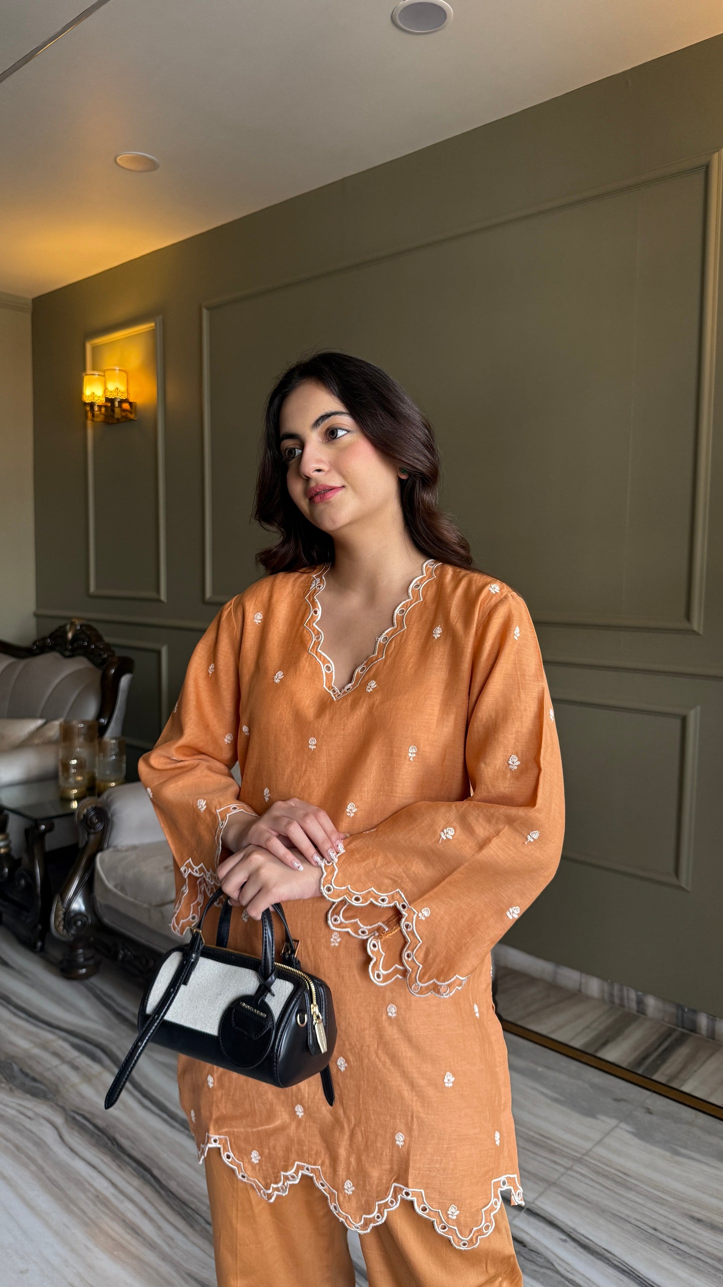 Baby Orange Mul Set 🧡 - Orange / Medium / Mul cotton - Allure Armoire