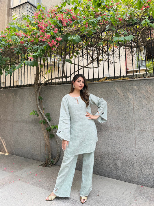 Pure Linen Greenish Set 💐 - Allure Armoire
