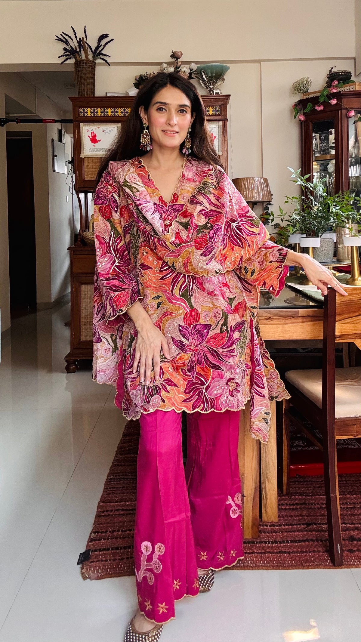 Rani Pink Crepe Set