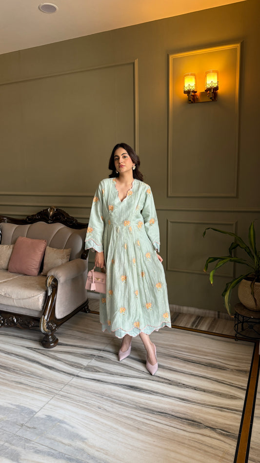 Soft Pastel Green Dress ☘️ - Allure Armoire