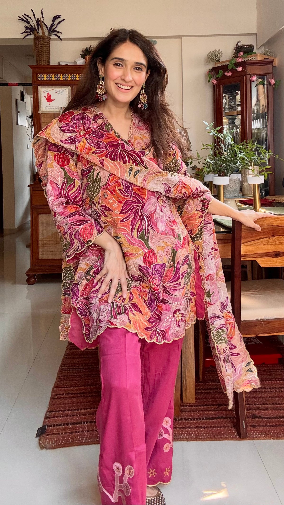 Rani Pink Crepe Set