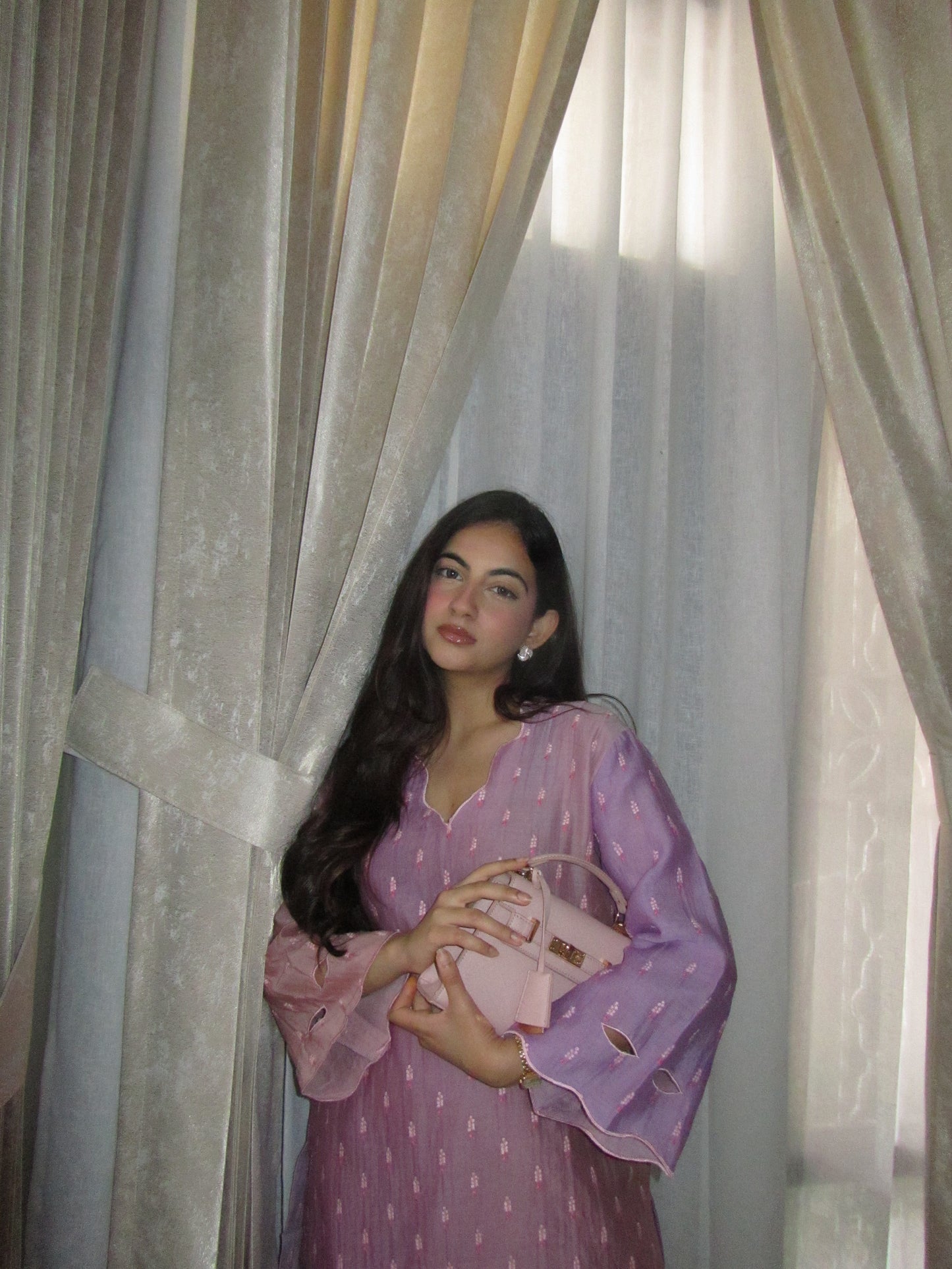 Shaded Mauve Mul Coord-Set 💜 - Medium / Shaded mauve / Mul cotton - Allure Armoire