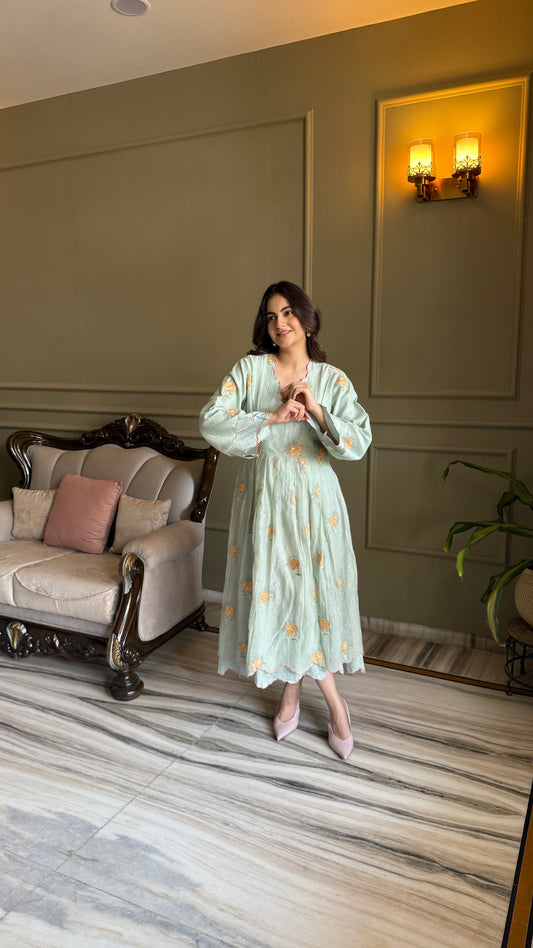 Soft Pastel Green Dress ☘️ - Allure Armoire