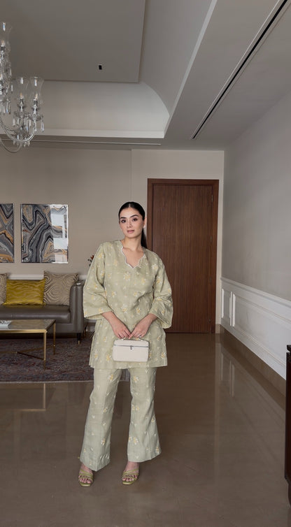 Pastel Green Linen Set 💚