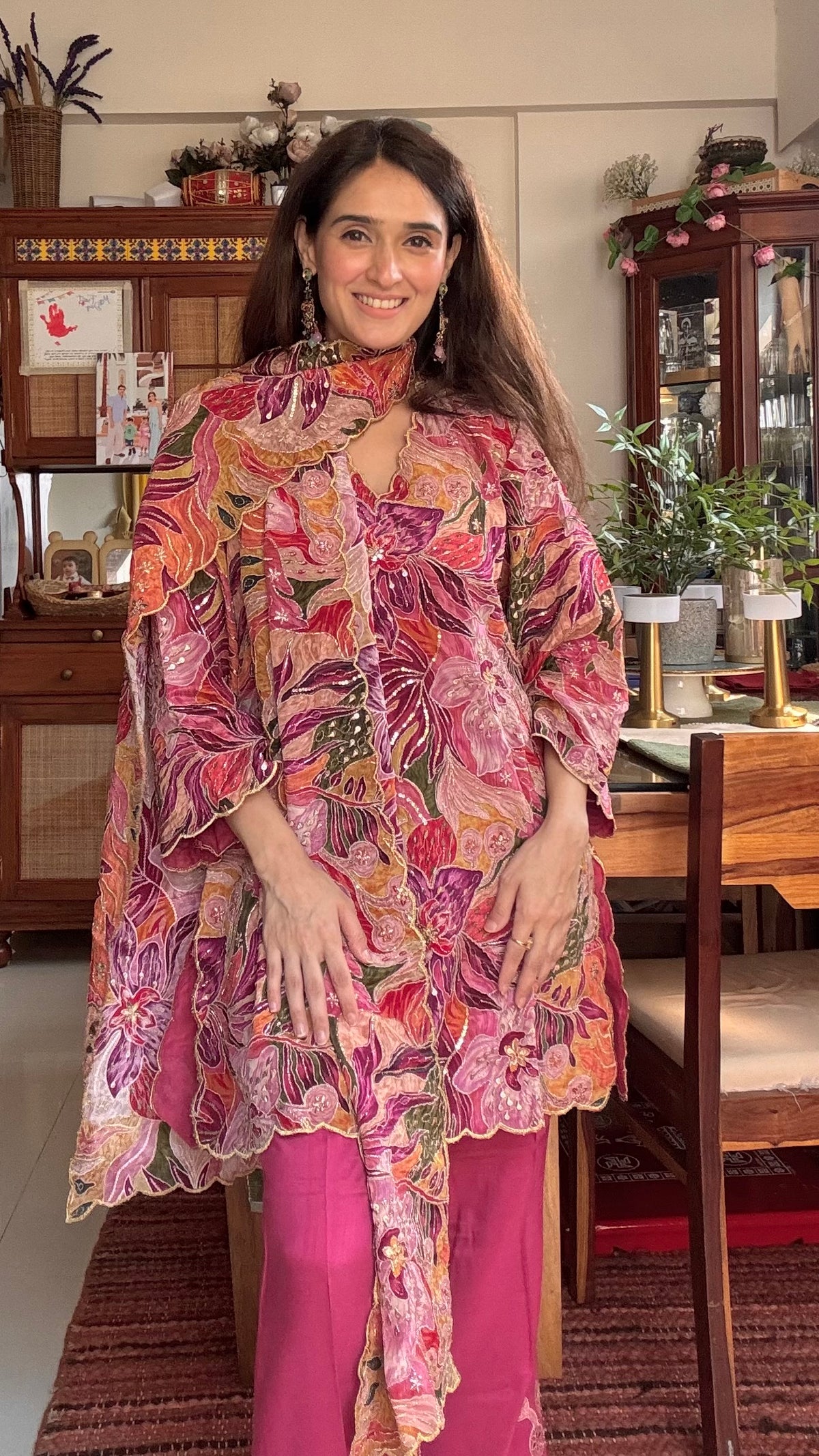 Rani Pink Crepe Set