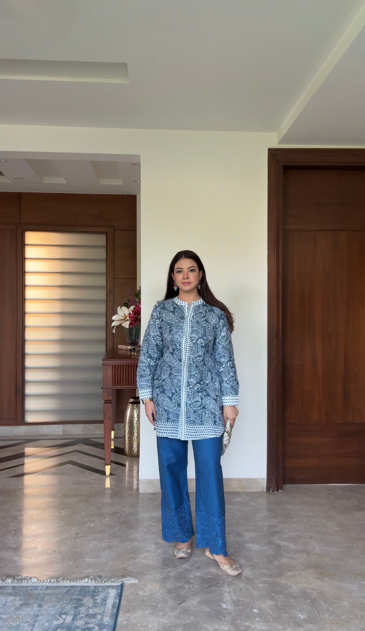 Bluish Pure Linen Set 💙 - Prussian Blue / Medium - Allure Armoire