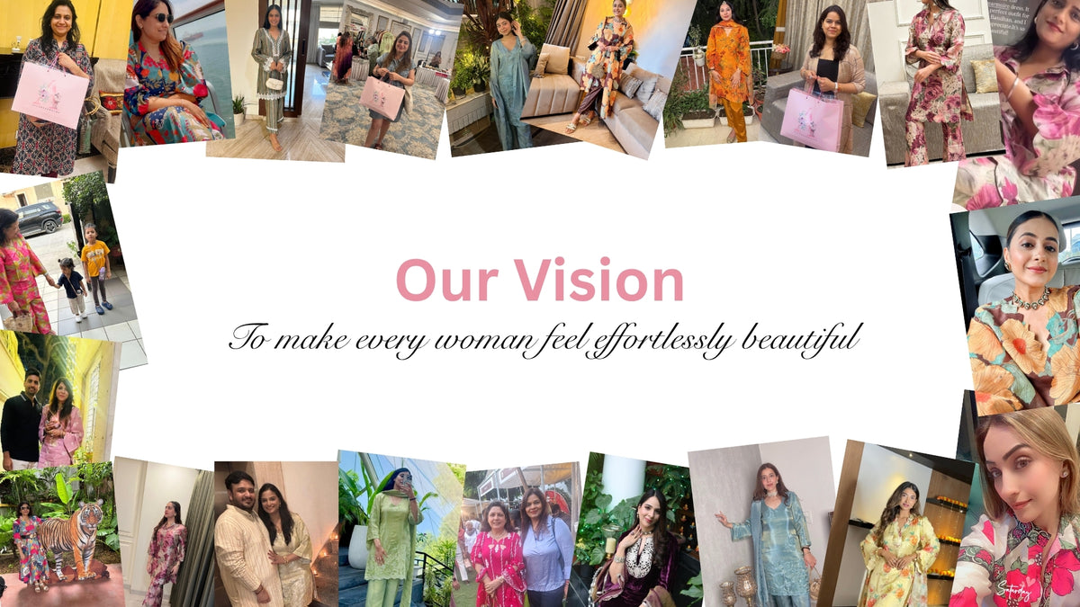 Allure Armoire customers wearing ethnic and fusion wear – our vision to make every woman feel effortlessly beautiful