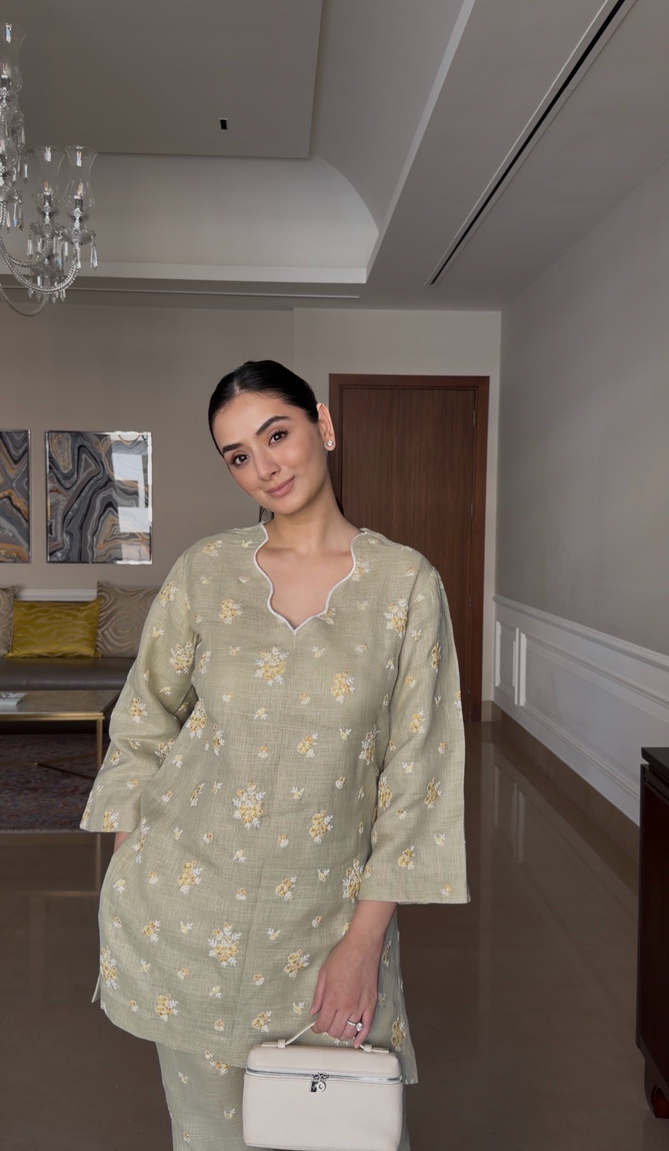 Pastel Green Linen Set 💚 - Medium - Allure Armoire