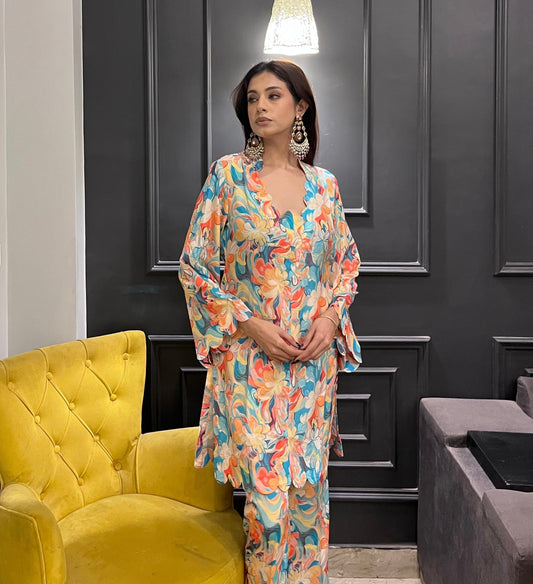 Soft Crepe Printed Coord set