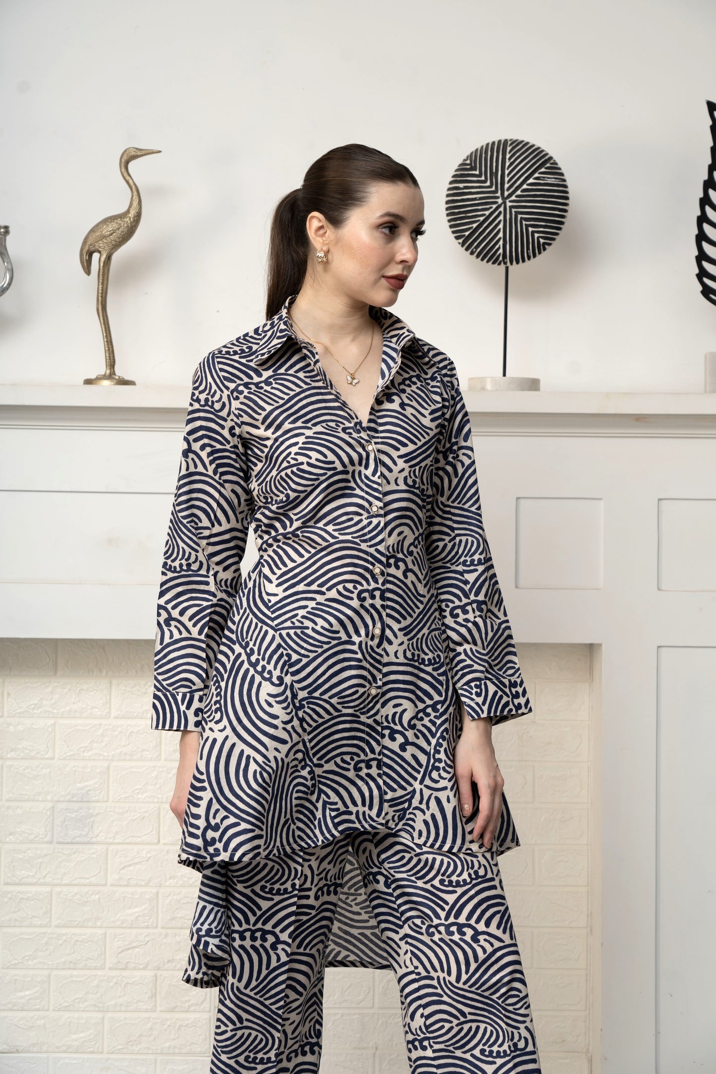 Cotton cobalt blue co-ord set