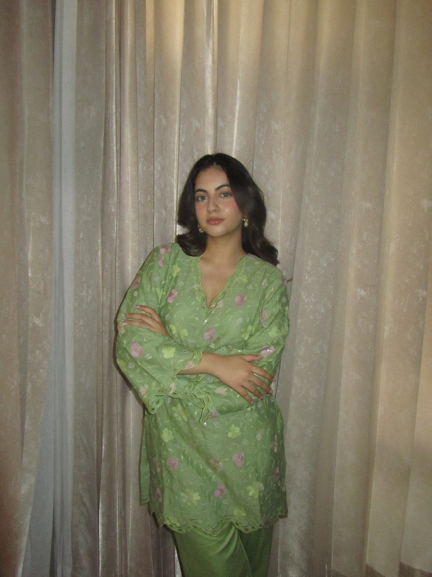 Pista Green Mul set 💚 - Green / Large / Mul cotton - Allure Armoire
