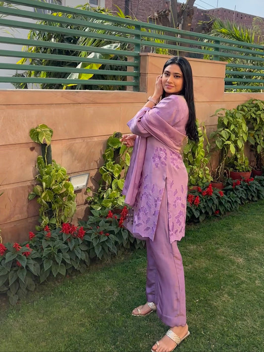 LAVENDER TISSUE SUIT SET