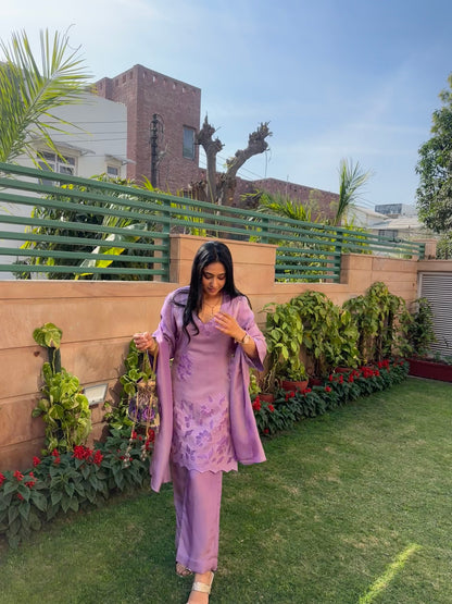 LAVENDER TISSUE SUIT SET