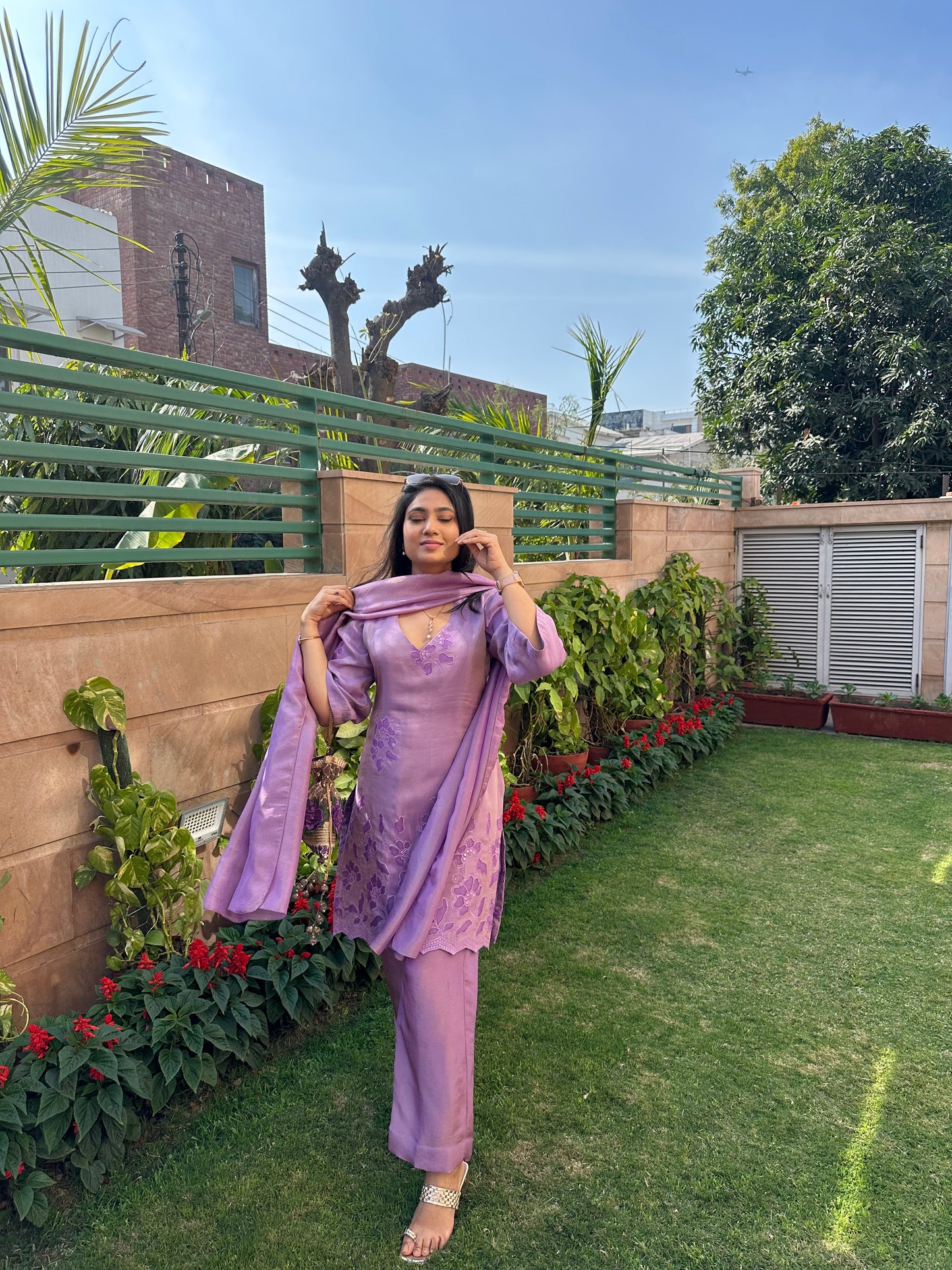 LAVENDER TISSUE SUIT SET