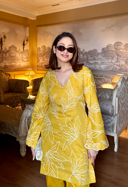 Mustard cotton coordset 💛