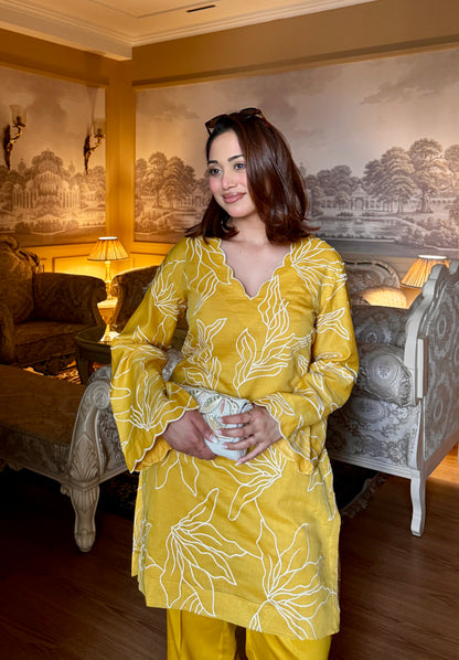 Mustard cotton coordset 💛