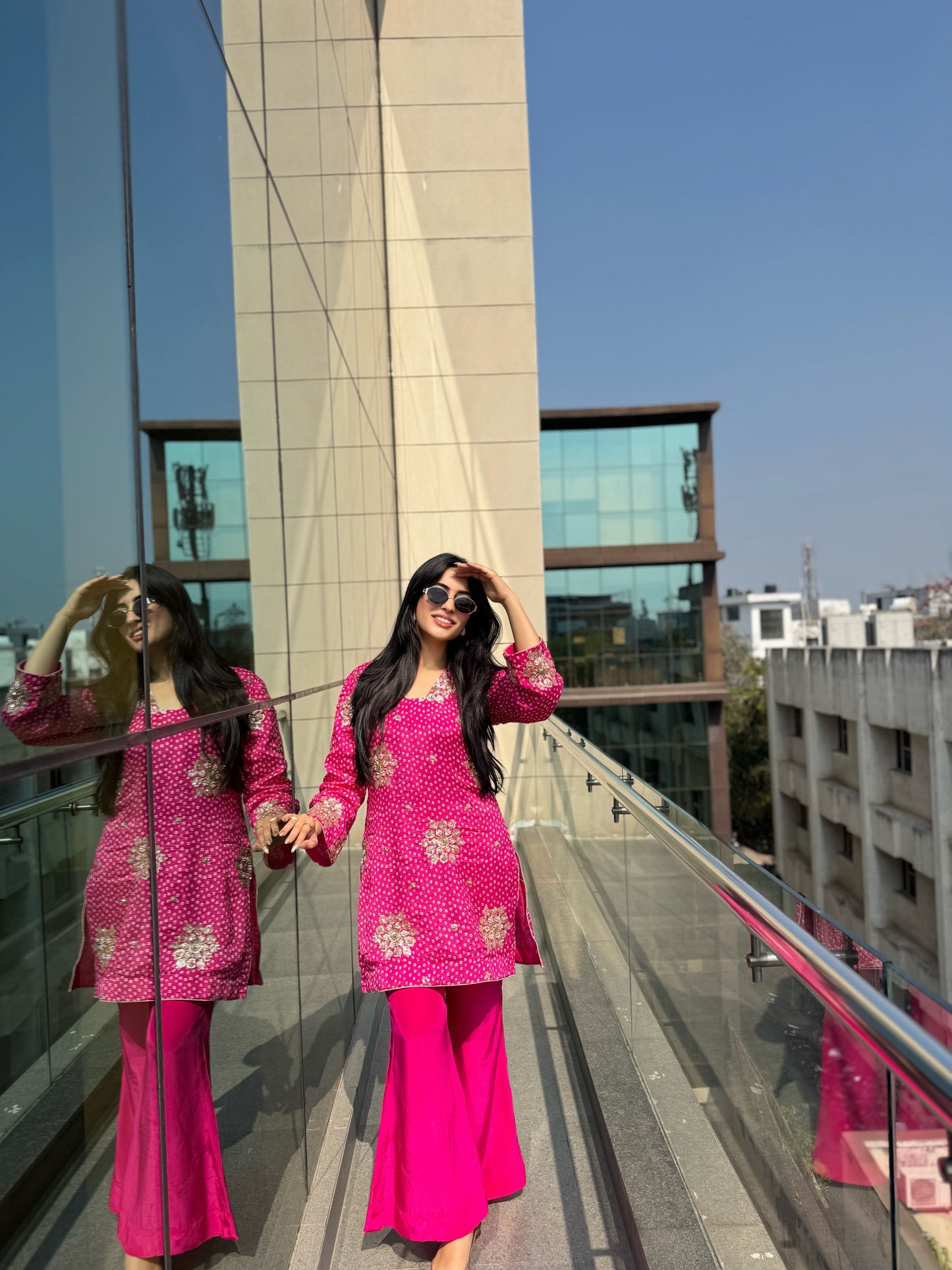 Fluorescent Pink Co-Ord set