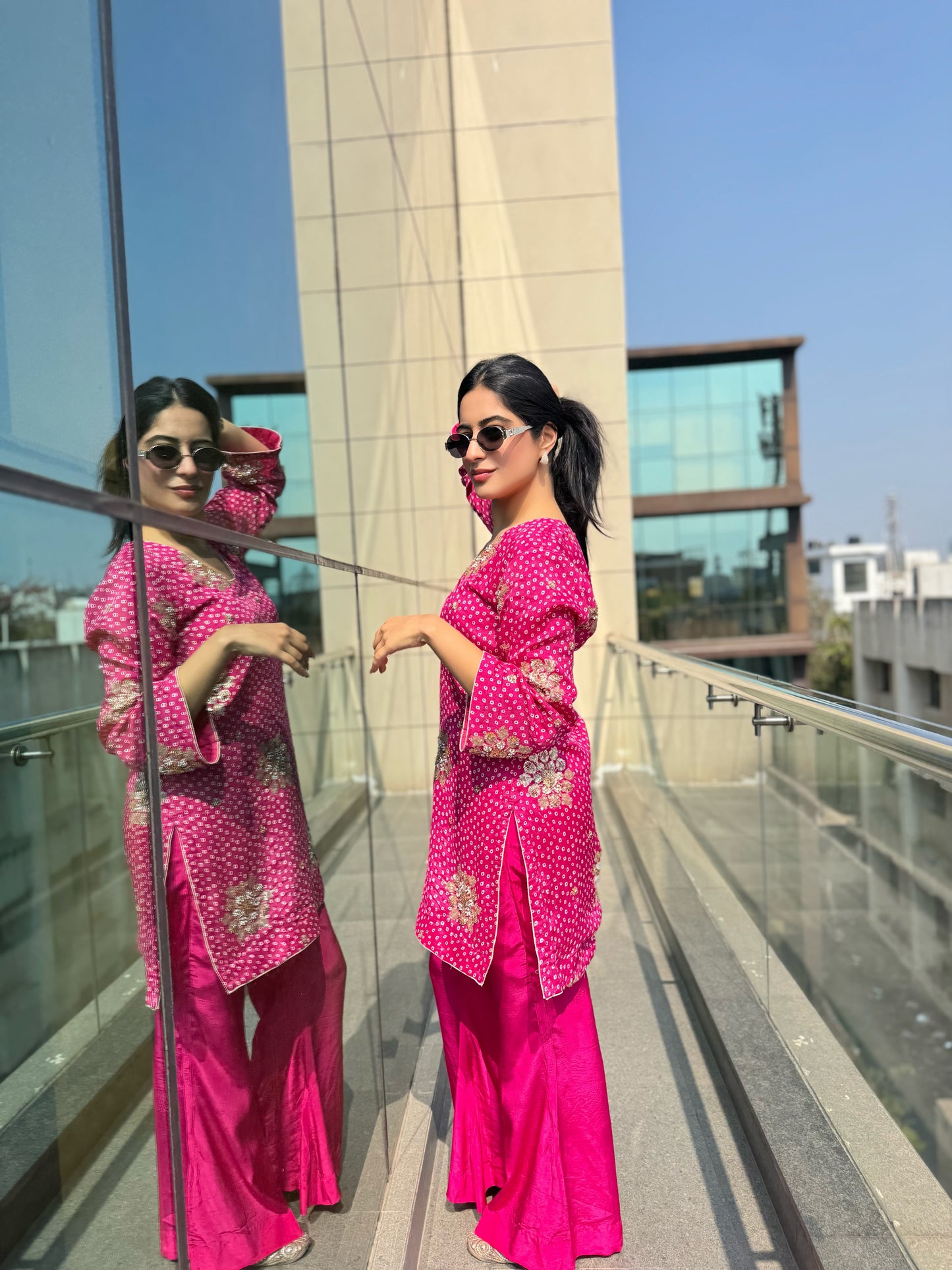 Fluorescent Pink Co-Ord set