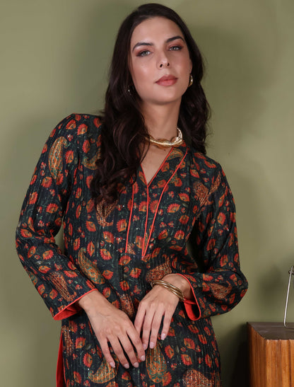 Prussian Blue Kurta & Pant Set