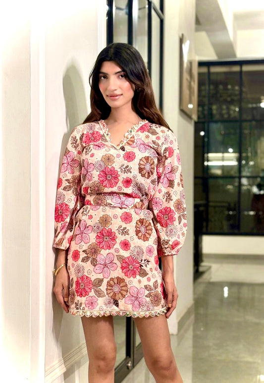 Berry floral dress