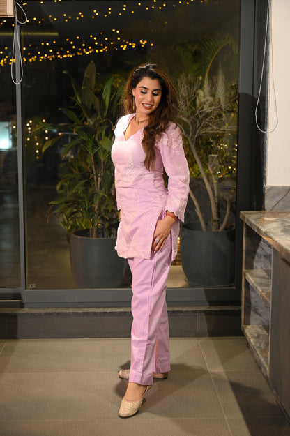 Lavender Mul Cotton Co-Ord Set 💜 - Allure Armoire