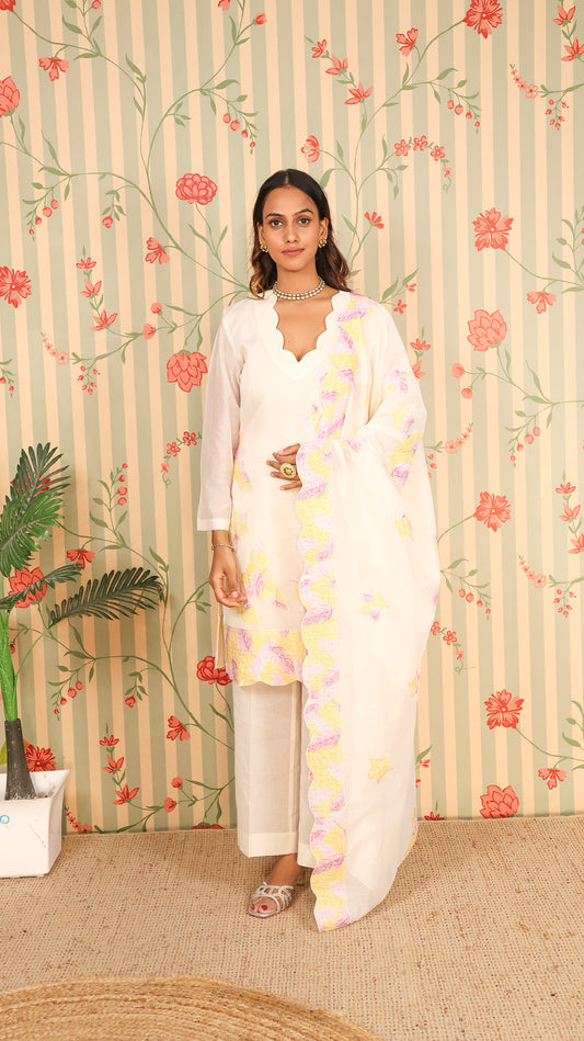 Yellowish Offwhite Suit Set