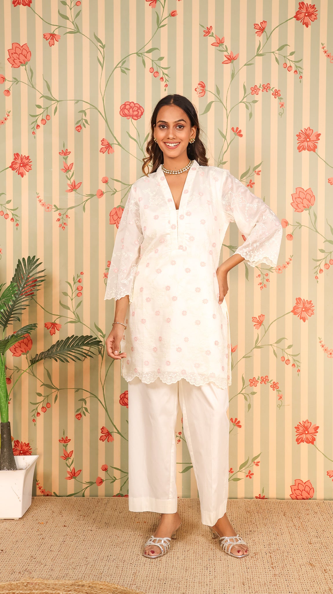 Cotton Organza Kurta Set