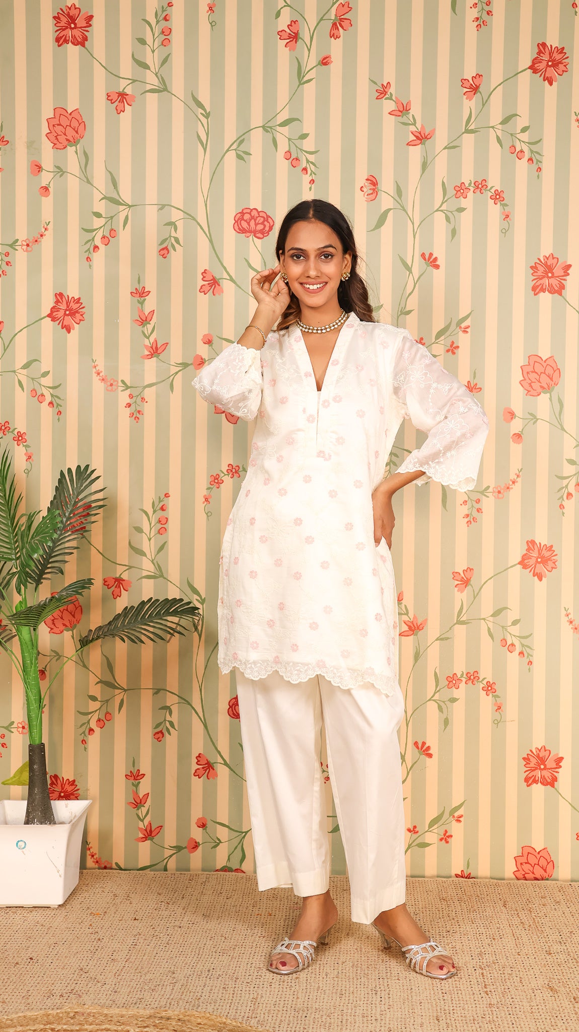 Cotton Organza Kurta Set